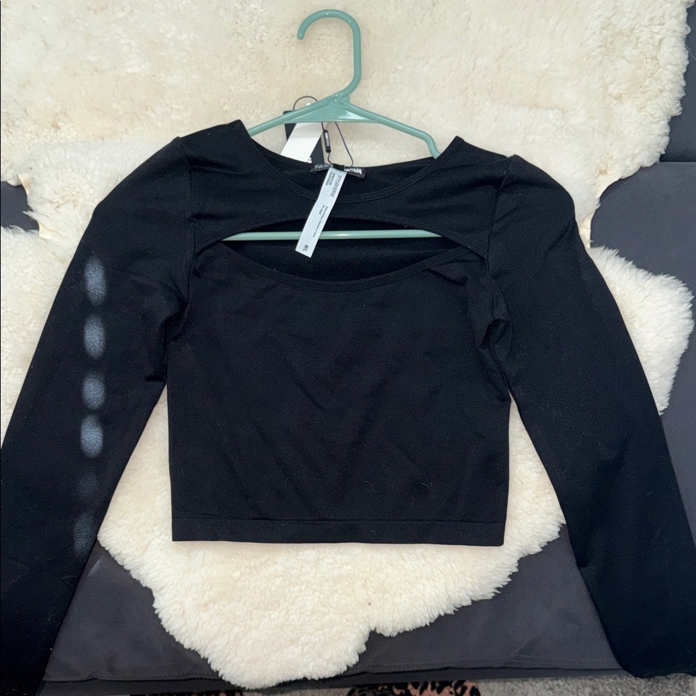 Black Keyhole Top